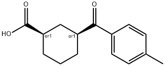 CIS-3-(4-METHYLBENZOYL)CYCLOHEXANE-1-CARBOXYLIC ACID Struktur