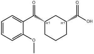 CIS-3-(2-METHOXYBENZOYL)CYCLOHEXANE-1-CARBOXYLIC ACID Struktur