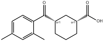 CIS-3-(2,4-DIMETHYLBENZOYL)CYCLOHEXANE-1-CARBOXYLIC ACID Struktur