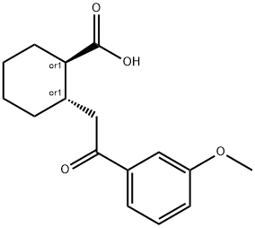 TRANS-2-[2-(3-METHOXYPHENYL)-2-OXOETHYL]CYCLOHEXANE-1-CARBOXYLIC ACID Struktur