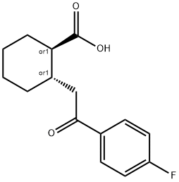 TRANS-2-[2-(4-FLUOROPHENYL)-2-OXOETHYL]CYCLOHEXANE-1-CARBOXYLIC ACID Struktur