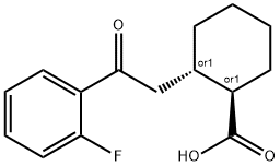 TRANS-2-[2-(2-FLUOROPHENYL)-2-OXOETHYL]CYCLOHEXANE-1-CARBOXYLIC ACID Struktur