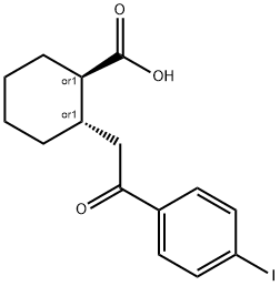 TRANS-2-[2-(4-IODOPHENYL)-2-OXOETHYL]CYCLOHEXANE-1-CARBOXYLIC ACID Struktur