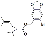 (6-bromobenzo[1,3]dioxol-5-yl)methyl 2,2-dimethyl-3-(2-methylprop-1-en yl)cyclopropane-1-carboxylate Struktur