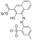 strontium 3-hydroxy-4-[(4-methyl-2-sulphonatophenyl)azo]-2-naphthoate Struktur