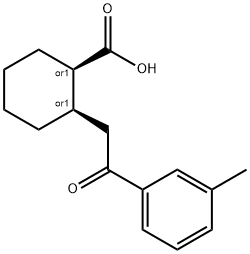 CIS-2-[2-(3-METHYLPHENYL)-2-OXOETHYL]CYCLOHEXANE-1-CARBOXYLIC ACID Struktur