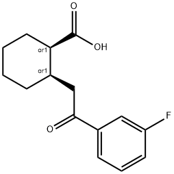 CIS-2-[2-(3-FLUOROPHENYL)-2-OXOETHYL]CYCLOHEXANE-1-CARBOXYLIC ACID Struktur