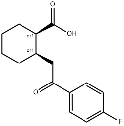 CIS-2-[2-(4-FLUOROPHENYL)-2-OXOETHYL]CYCLOHEXANE-1-CARBOXYLIC ACID Struktur