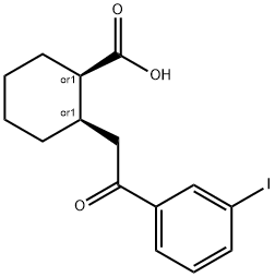 CIS-2-[2-(3-IODOPHENYL)-2-OXOETHYL]CYCLOHEXANE-1-CARBOXYLIC ACID Struktur