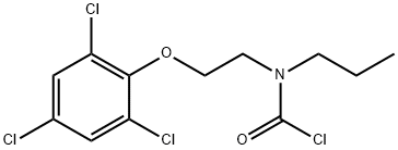 propyl[2-(2,4,6-trichlorophenoxy)ethyl]carbamoyl chloride Struktur