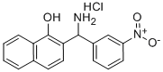 2-[AMINO-(3-NITRO-PHENYL)-METHYL]-NAPHTHALEN-1-OL HYDROCHLORIDE Struktur