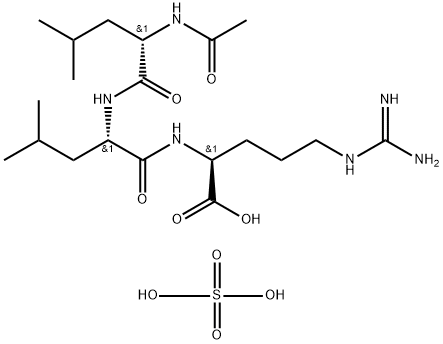 N2-[N-(N-acetyl-L-leucyl)-L-leucyl]-L-arginine sulphate Struktur