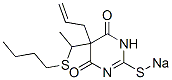 5-Allyl-5-[1-(butylthio)ethyl]-2-sodiothio-4,6(1H,5H)-pyrimidinedione Struktur