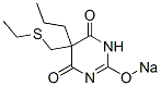 5-(Ethylthiomethyl)-5-propyl-2-sodiooxy-4,6(1H,5H)-pyrimidinedione Struktur