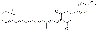 all-trans-2-Retinylidene-5-p-methoxyphenyl-1,3-cyclohexanedione Struktur