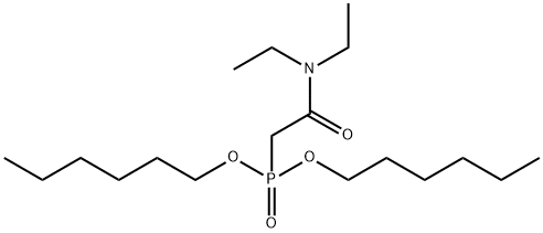 N,N-DIETHYLCARBAMYLMETHYLENEPHOSPHONIC ACID DI-N-HEXYL ESTER Struktur