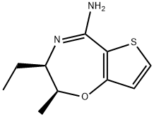 Thieno[2,3-f]-1,4-oxazepin-5-amine, 3-ethyl-2,3-dihydro-2-methyl-, (2S,3R)- (9CI) Struktur