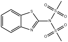 N,N-Bis(methylsulfonyl)-2-benzothiazolamine Struktur