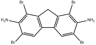 1,3,6,8-Tetrabromo-9H-fluorene-2,7-diamine Struktur