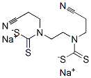 Ethylenebis[N-(2-cyanoethyl)dithiocarbamic acid]disodium salt Struktur