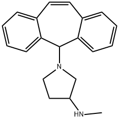 N-Methyl-1-(5H-dibenzo[a,d]cyclohepten-5-yl)pyrrolidin-3-amine Struktur