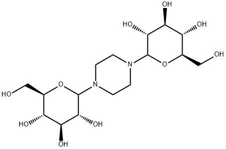 Piperazine, 1,4-di(D-glucosyl)- Struktur