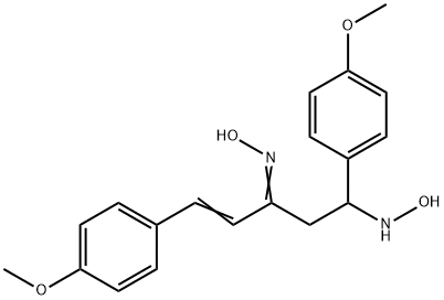 4-(Hydroxyamino)-1,5-bis(4-methoxyphenyl)-1-penten-3-one oxime Struktur