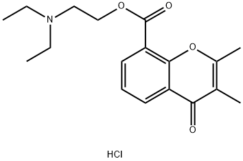 2,3-Dimethylchromone-8-carboxylic acid diethylaminoethyl ester hydroch loride Struktur