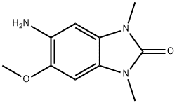 5-amino-6-methoxy-1,3-dimethyl-1,3-dihydro-2H-benzimidazol-2-one(SALTDATA: 1HCl 1.3H2O) Struktur