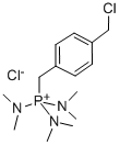 (4-(Chloromethyl)benzyl)tris(dimethylamino)phosphonium chloride Struktur