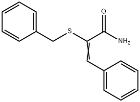 2-(Benzylthio)-3-phenylpropenamide Struktur