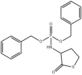 N-(Tetrahydro-2-oxothiophen-3-yl)phosporamidic acid dibenzyl ester Struktur