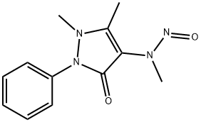 4-(N-methyl-N-nitroso)aminoantipyrine Struktur