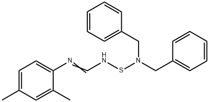 N1-Dibenzylaminothio-N2-(2,4-xylyl)formamidine Struktur