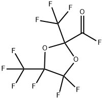 4,4,5-trifluoro-2,5-bis(trifluoromethyl)-1,3-dioxolane-2-carbonyl fluoride Struktur