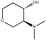 2H-Pyran-4-ol, 3-(dimethylamino)tetrahydro-, trans- (9CI) Struktur