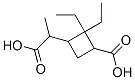 Cyclobutaneacetic acid, 3-carboxy-2,2-diethyl-alpha-methyl- (9CI) Struktur