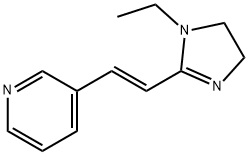 Pyridine, 3-[(1E)-2-(1-ethyl-4,5-dihydro-1H-imidazol-2-yl)ethenyl]- (9CI) Struktur