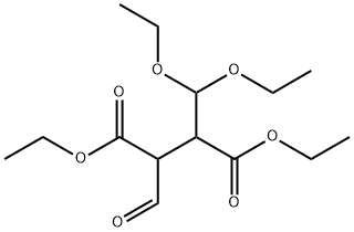 2-(Diethoxymethyl)-3-formylbutanedioic acid diethyl ester Struktur