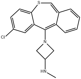 2-Chloro-11-(3-methylamino-1-azetidinyl)dibenzo[b,e]thiepin Struktur