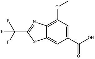 2-(TRIFLUOROMETHYL)-4-METHOXYBENZO[D]THIAZOLE-6-CARBOXYLIC ACID Struktur