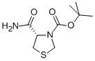 (S)-TERT-BUTYL 4-CARBAMOYLTHIAZOLIDINE-3-CARBOXYLATE Struktur