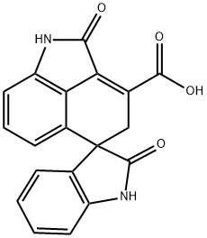 1',2,2',4-Tetrahydro-2,2'-dioxospiro[benz[cd]indole-5(1H),3'-[3H]indole]-3-carboxylic acid Struktur