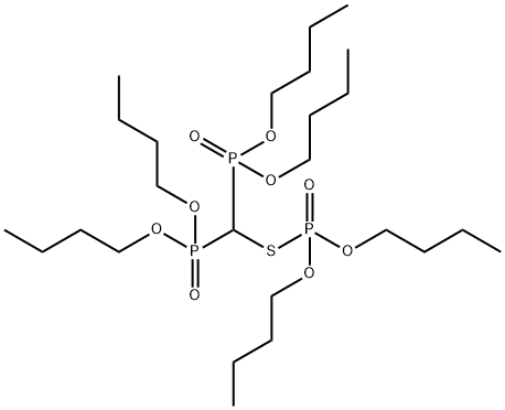 Thiophosphoric acid O,O-dibutyl S-[bis(dibutoxyphosphinyl)methyl] ester Struktur