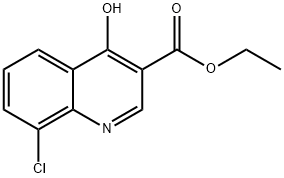 8-CHLORO-4-HYDROXY-QUINOLINE-3-CARBOXYLIC ACID ETHYL ESTER Struktur