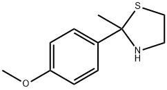 2-(p-Methoxyphenyl)-2-methylthiazolidine Struktur