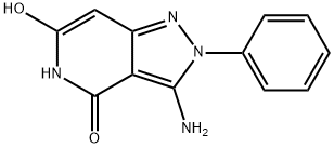 3-Amino-2-phenyl-2H-pyrazolo[4, 3-c]pyridine-4,6-diol Struktur