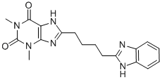 8-[4-(1H-Benzimidazol-2-yl)butyl]-1,3-dimethyl-1H-purine-2,6(3H,7H)-dione Struktur