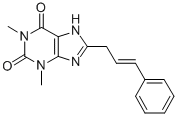 8-(3-Phenyl-2-propenyl)theophyline Struktur