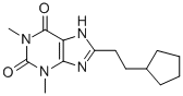 8-(2-Cyclopentylethyl)theophyline Struktur